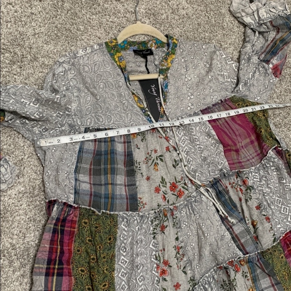 Young Threads Boho Patchwork Tunic Top - Picture 9 of 10